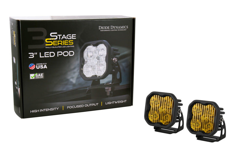 Load image into Gallery viewer, Diode Dynamics SS3 Sport ABL - Yellow SAE Fog Standard (Pair)
