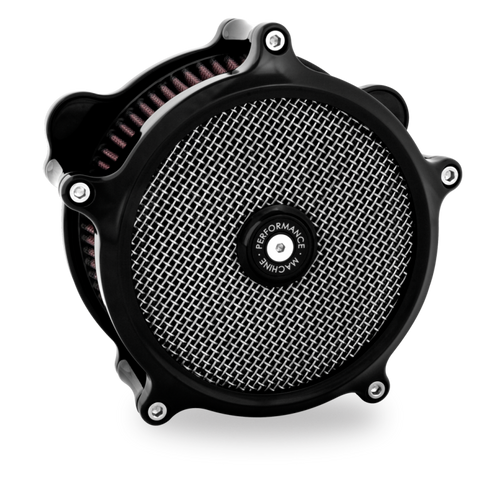 Performance Machine 23-Up CVO, 2024 Touring Super Gas Air Cleaner - Black Ano
