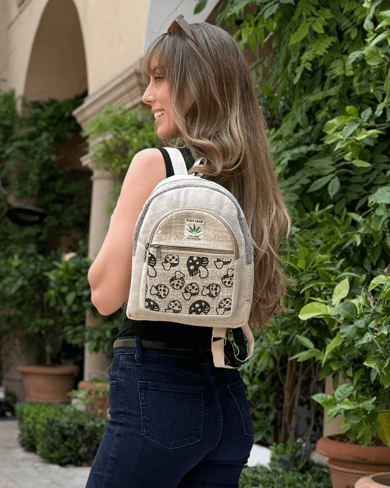 Load image into Gallery viewer, Kathmandu Collection Mini Hemp Mushroom Backpack
