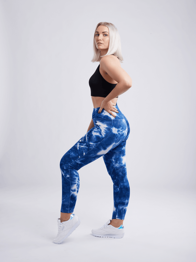 Load image into Gallery viewer, JupiterGear High-Waisted Criss-Cross Training Leggings with Hip Pockets
