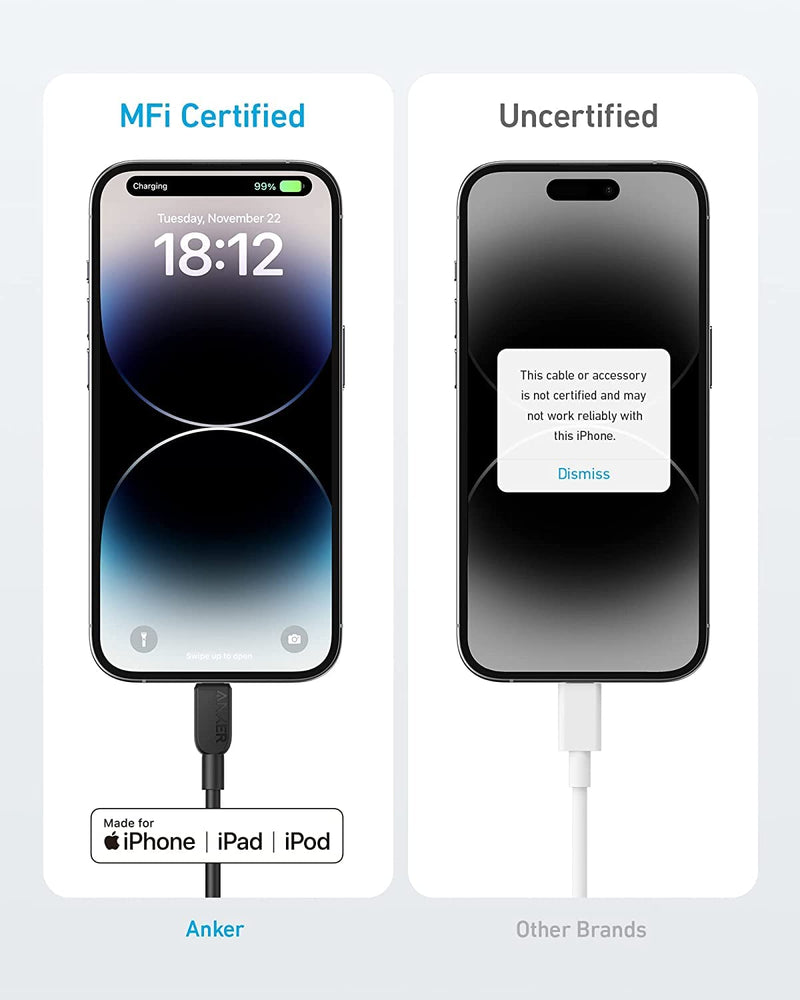Load image into Gallery viewer, Anker <b>310</b> USB-C to Lightning Cable (6 ft, 2-Pack)
