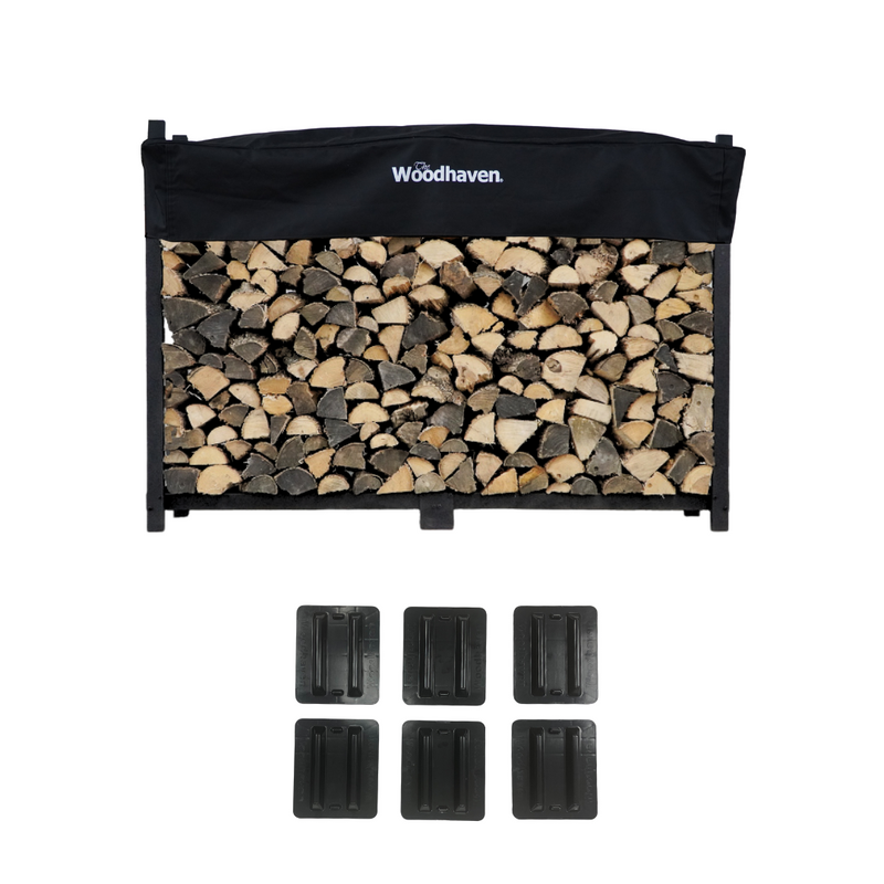 Load image into Gallery viewer, 6 ft Firewood Rack  Holds 1/3 Cord Plus Woodhaven
