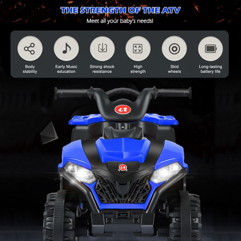 Load image into Gallery viewer, 6V Battery-Powered Kids ATV with Forward/Reverse Switch - 4 Wheel Beach Buggy
