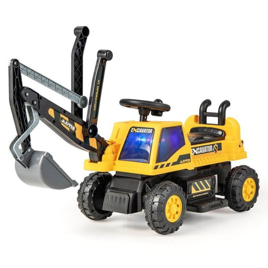6V Battery Powered Kids Bulldozer with Front Digger Shovel - Brand New