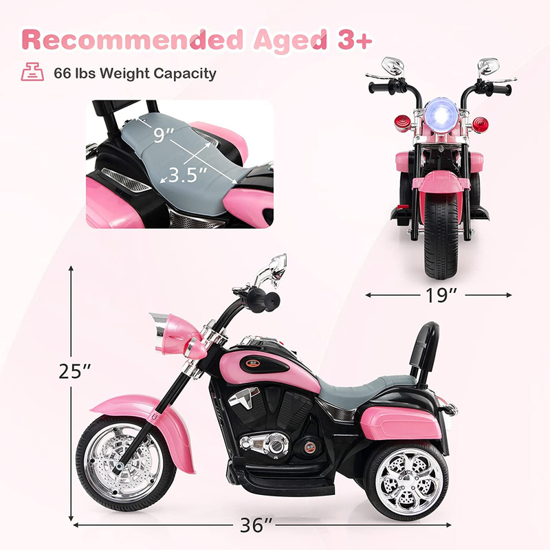 Load image into Gallery viewer, 6V Battery Powered Kids Chopper Motorcycle with Pedal Switch
