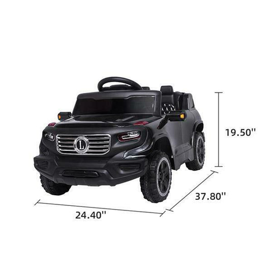 6V Battery-Powered Ride-On Car with Music, Lights, Remote Control, and Safety Features for Kids