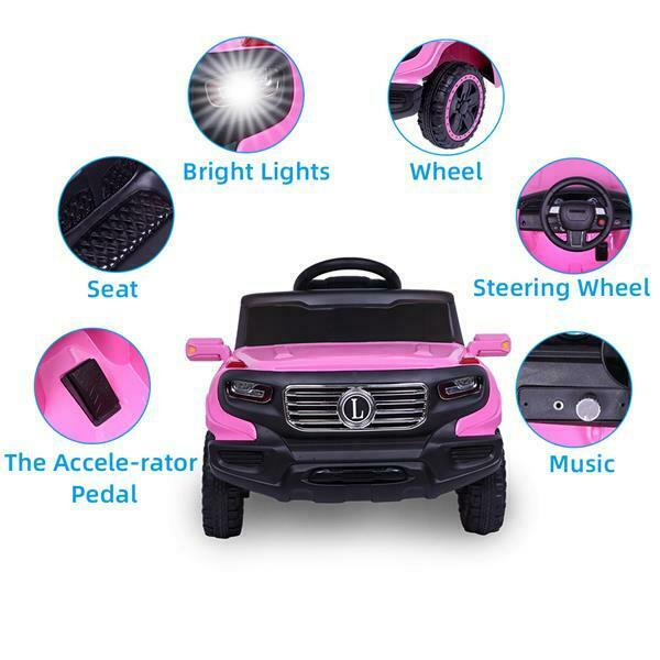 Load image into Gallery viewer, 6V Battery-Powered Ride-On Car with Music, Lights, Remote Control, and Safety Features for Kids
