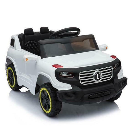 6V Battery-Powered Ride-On Car with Music, Lights, Remote Control, and Safety Features for Kids