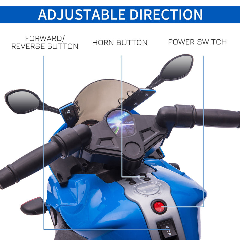 Load image into Gallery viewer, 6V Battery Powered Ride-On Motorcycle for Kids with Training Wheels and Headlight
