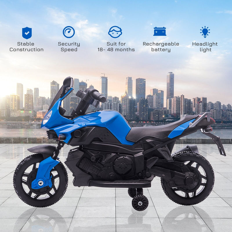 Load image into Gallery viewer, 6V Battery Powered Ride-On Motorcycle for Kids with Training Wheels and Headlight
