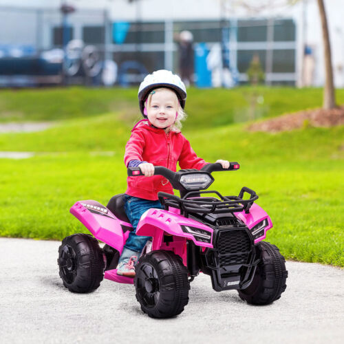 Load image into Gallery viewer, 6V Battery Powered Ride On Quad ATV Toy with LED Headlights for Kids
