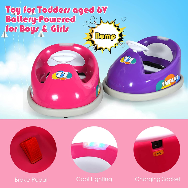 Load image into Gallery viewer, 6V Bumper Car Electric Ride-On for Kids with 2 Driving Modes and 360 Degree Rotation
