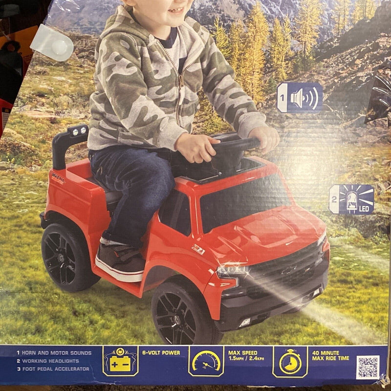 Load image into Gallery viewer, 6V Chevy Silverado Truck Ride-on Quad for Toddlers Ages 1-3 - Brand New and Unisex
