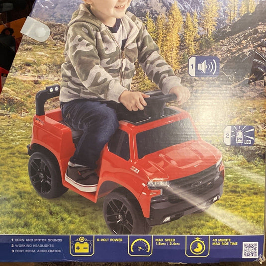 6V Chevy Silverado Truck Ride-on Quad for Toddlers Ages 1-3 - Brand New and Unisex