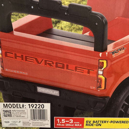 6V Chevy Silverado Truck Ride-on Quad for Toddlers Ages 1-3 - Brand New and Unisex