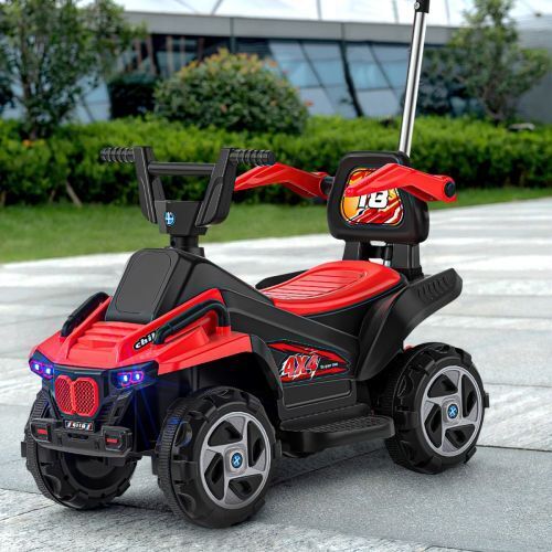 6V Electric ATV Quad Ride-On Toy Car for Kids with LED Headlights & Bluetooth