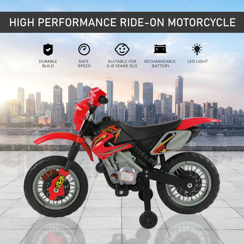 Load image into Gallery viewer, 6V Electric Dirt Bike Battery Motorcycle Toy for Kids with Training Wheels
