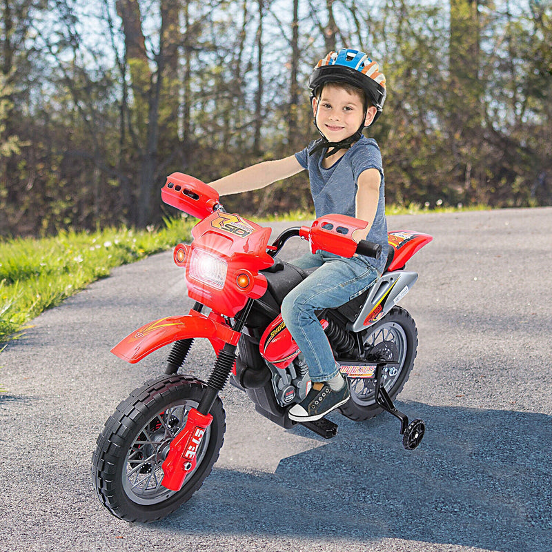 Load image into Gallery viewer, 6V Electric Dirt Bike Battery Motorcycle Toy for Kids with Training Wheels
