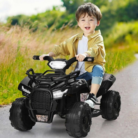 6V Electric Kids ATV Quad Ride On Car with LED Lights, MP3 Player, and Realistic Design - Perfect Gift for Toddlers