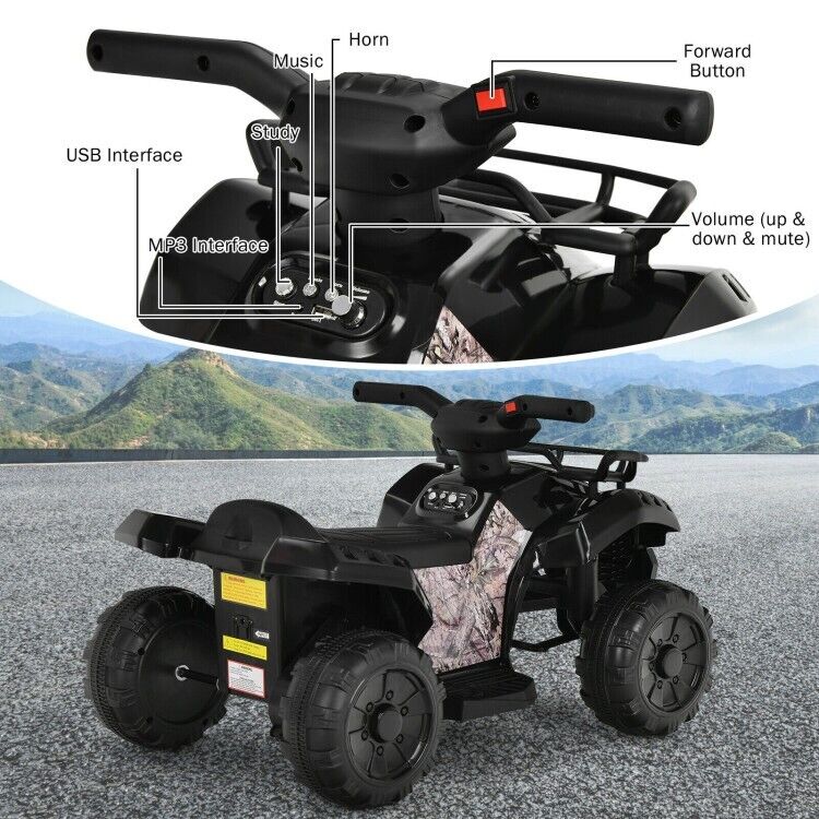 Load image into Gallery viewer, 6V Electric Kids ATV Quad Ride On Car with LED Lights, MP3 Player, and Realistic Design - Perfect Gift for Toddlers
