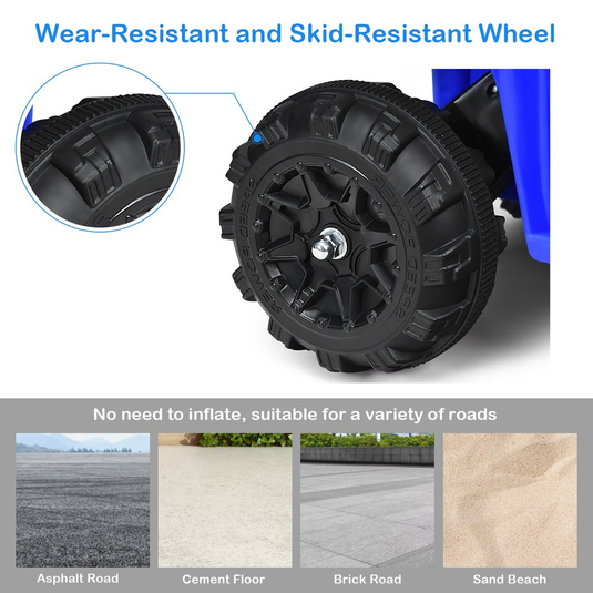 6V Electric Ride-On Quad for Kids with Battery and Lights Included