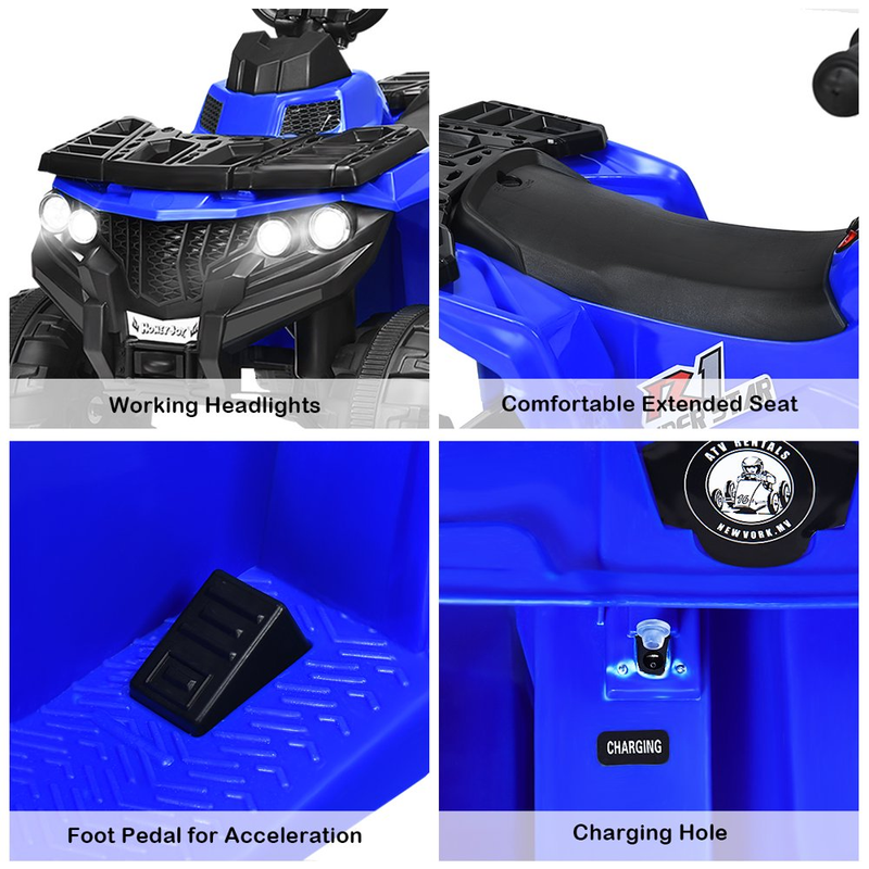 Load image into Gallery viewer, 6V Electric Ride-On Quad for Kids with Battery and Lights Included
