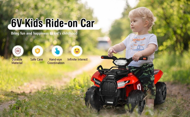 Load image into Gallery viewer, 6V Kids ATV Quad Electric Ride On Car with LED Light &amp; MP3 Player - Perfect Gift for Toddlers
