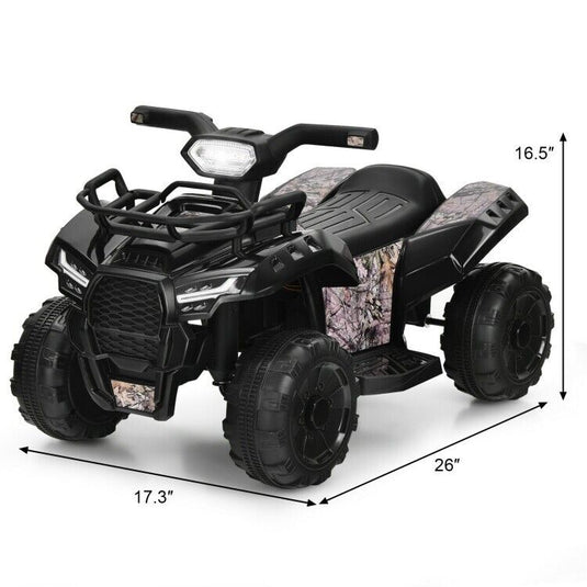 6V Kids Electric ATV Quad with LED Light and MP3 Player