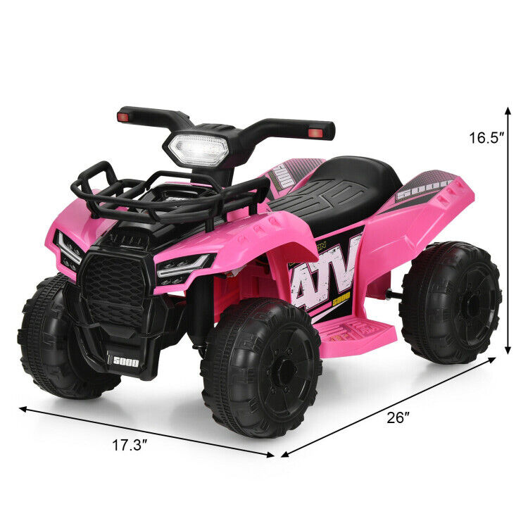 Load image into Gallery viewer, 6V Kids Electric ATV Quad with LED Light and MP3 Player
