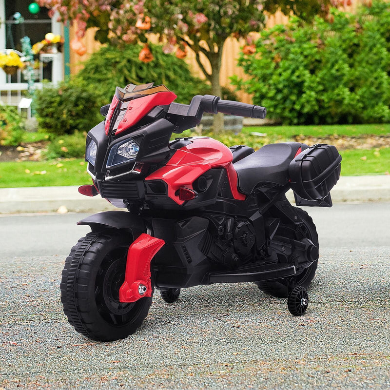 Load image into Gallery viewer, 6V Kids Electric Motorcycle Ride-On Car with Training Wheels - Battery Powered Toy
