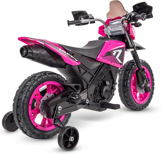 6V Kids Electric Ride-On Motorcycle with Training Wheels - Fun and Safe Toy for Young Riders