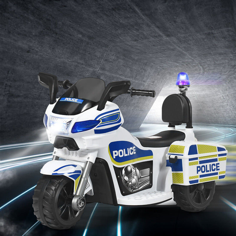 Load image into Gallery viewer, 6V Kids Police Motorcycle Trike with Flashing Siren &amp; Headlight - 3-Wheel Fun for Little Officers!
