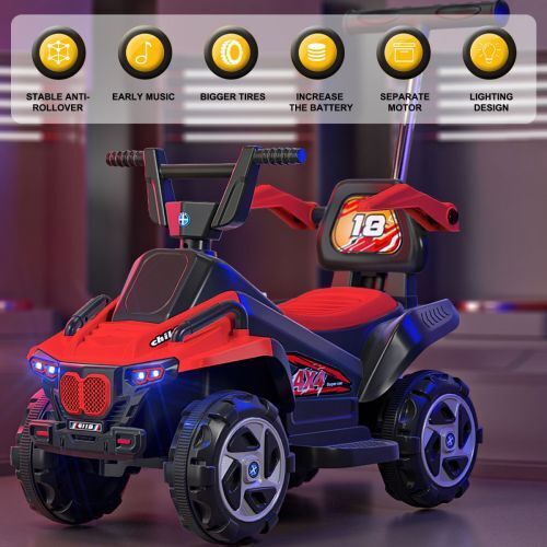 6V Kids Quad ATV Electric Vehicle Toy Car for 2-4 Years Old