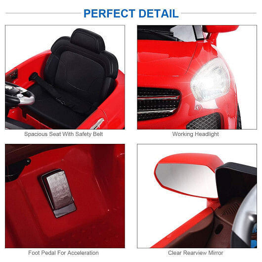 Load image into Gallery viewer, 6V Kids Remote Control Ride-On Car with LED Lights - Red
