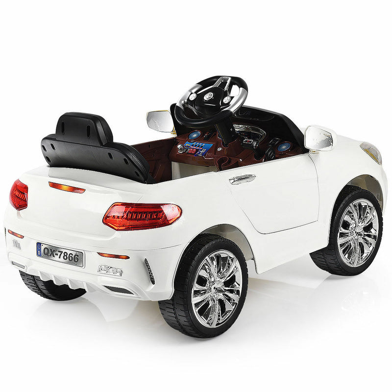 Load image into Gallery viewer, 6V Kids Ride On Car with RC Remote Control, LED Lights, and MP3 Player - White
