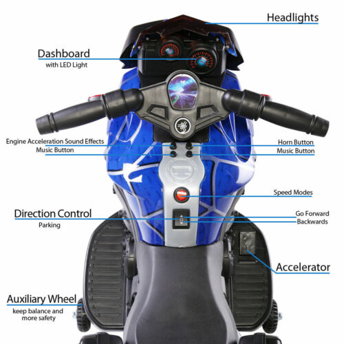 Load image into Gallery viewer, 6V Kids Ride On Motorcycle with Training Wheels - Battery Powered Toy for Fast Fun!
