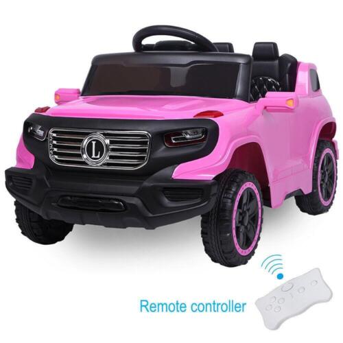 6V Pink Electric Ride-On Car Truck for Kids with Remote Control and LED Lights