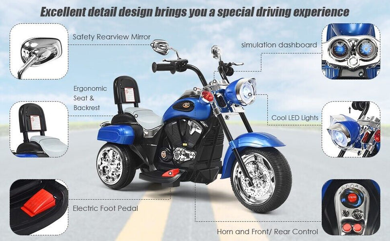 Load image into Gallery viewer, 6V Toddler Electric Motorbike with Horn &amp; Headlights - Perfect for Indoor and Outdoor Play!

