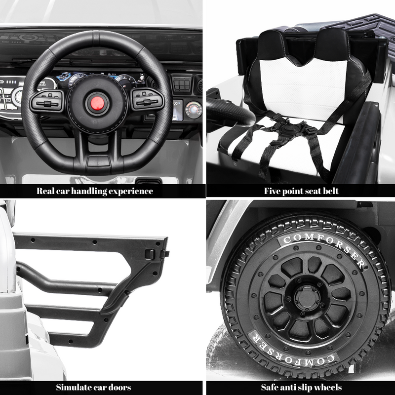 Load image into Gallery viewer, 6WD Kids Ride-On Truck with Remote Control and Lockable Doors - 24V Power Wheels Toy
