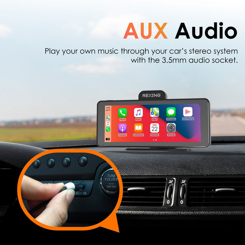 Load image into Gallery viewer, Rexing CP DUO 686 Wireless Apple CarPlay &amp; Android Auto Display with 4K Dash Cam (Open Box)

