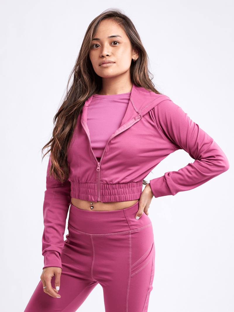 Load image into Gallery viewer, JupiterGear Athletic Zip-Up Crop Hoodie Jacket

