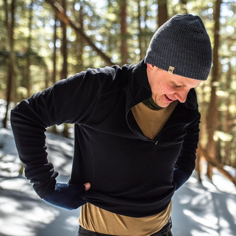 Load image into Gallery viewer, Heavyweight Men's Wool 1/4 Zip - 100% Merino Wool
