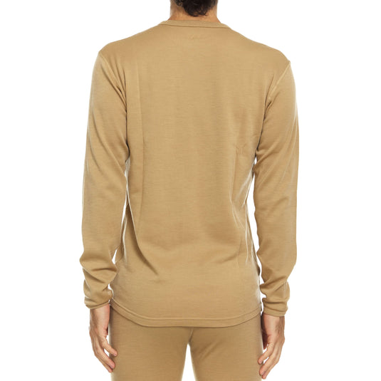 Men's Wool Thermal Top Midweight Base Layer - 100% Merino Wool