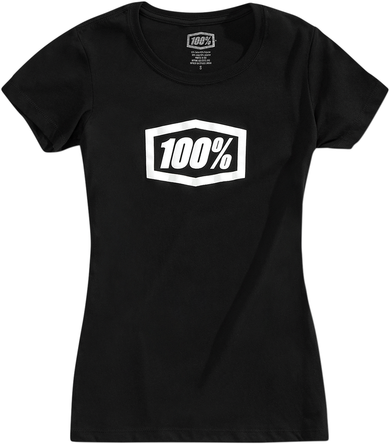 Load image into Gallery viewer, 100% Women&#39;s Icon T-Shirt - Black - Small 20002-00000
