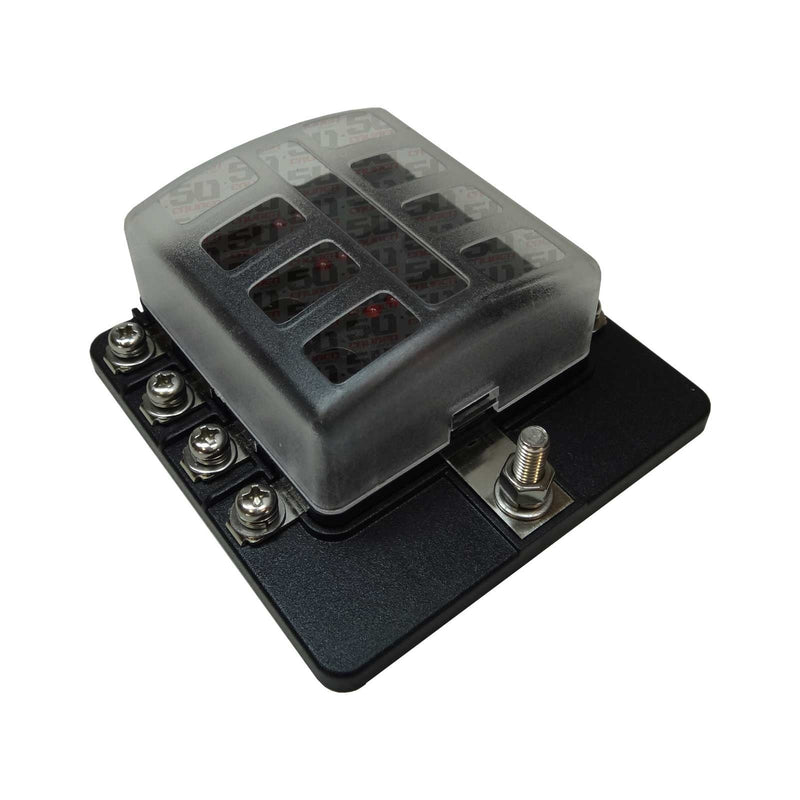 Load image into Gallery viewer, 8 Way Fuse Block - Ring Terminals - LED Indicators
