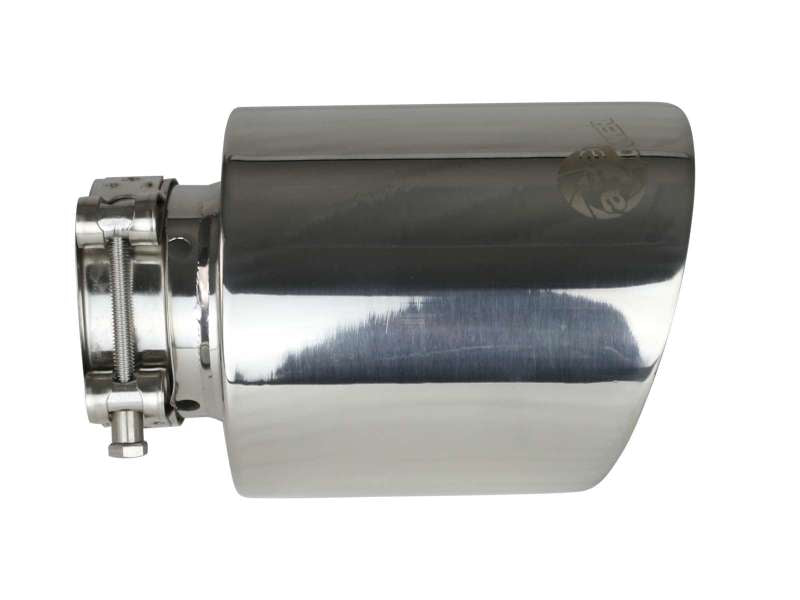 Load image into Gallery viewer, aFe MACH Force-Xp 2-1/2in 304 SS Clamp-On Exhaust Tip 2.5in In / 4.5in Out / 7in.L - Polished
