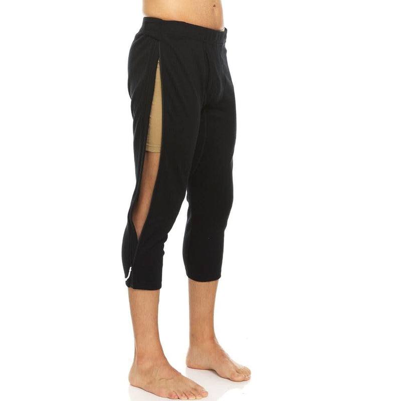 Load image into Gallery viewer, Heavyweight Wool Zip-Off Bottoms 3/4 length - 100% Merino Wool
