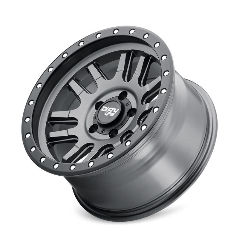 Load image into Gallery viewer, Dirty Life 9309 Canyon Pro 17x9/5x127 BP/-12mm Offset/71.5mm Hub Satin Graphite Wheel - Beadlock

