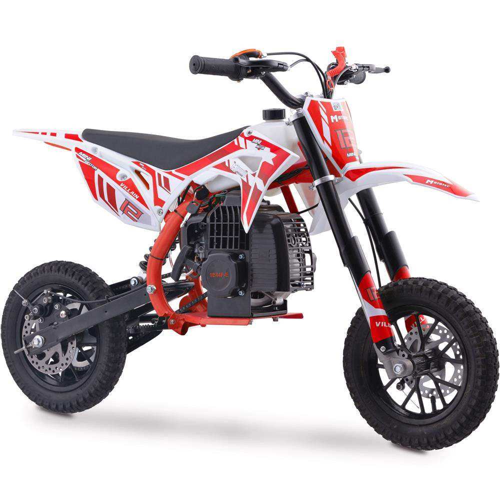 Mototec Villain 52cc 2-stroke Kids Gas Dirt Bike Red - Skoutley Outdoors LLC