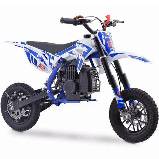 Mototec Villain 52cc 2-stroke Kids Gas Dirt Bike Blue - Skoutley Outdoors LLC